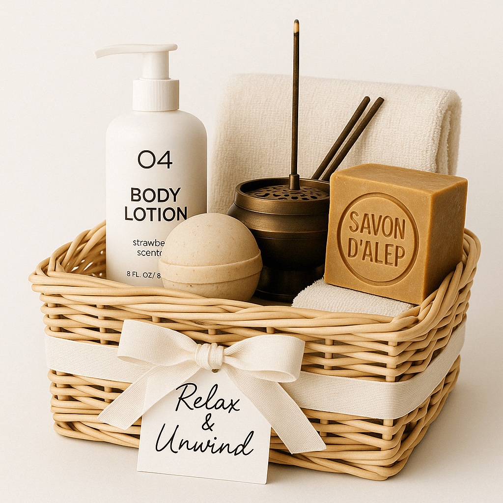 Photorealistic gift basket generated by gpt-image-1